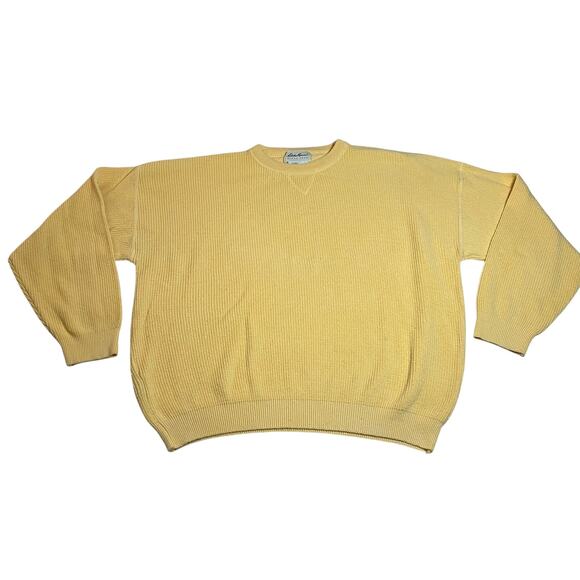 Eddie Bauer Men's Crewneck Cotton Ribbed Sweater Size L Colorful Casual Outdoors - Picture 1 of 6